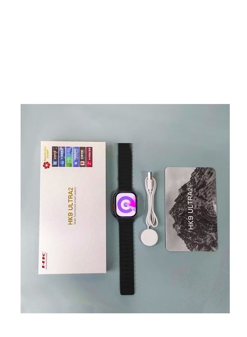 هونج كونج ساعه ذكيه HK9 ULTRA 2 الاصدار التاسع شاشه 2.12 بوصه سوبر اموليد - بلوتوث - NFC - جوجل ماب - شات GPT - شاحن لاسلكى - Image 3